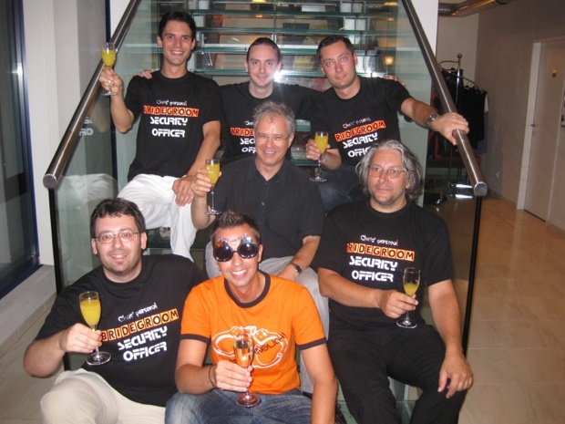 Junggesellenabschied mit T-Shirts