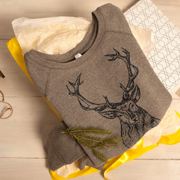 Sweatshirt Hirsch spreadshirt